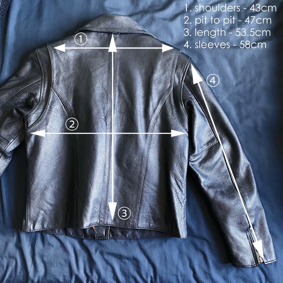 First MFG Customized Genuine Black Leather Jacket - Picture 4 of 6